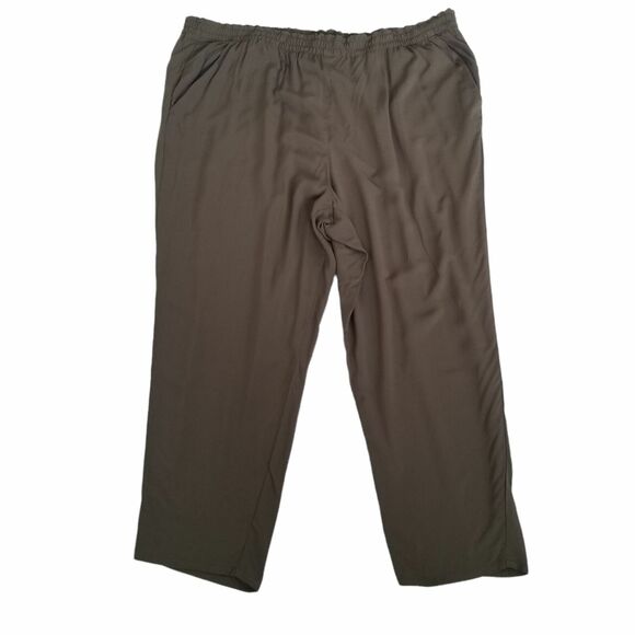 Divided H&M Pants Size 3XL High-Rise Pull-On Green Tapered Pockets Viscose New - Picture 1 of 8